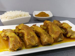 Costillas de cerdo con curry y miel