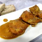 Contramuslos de pollo al curry